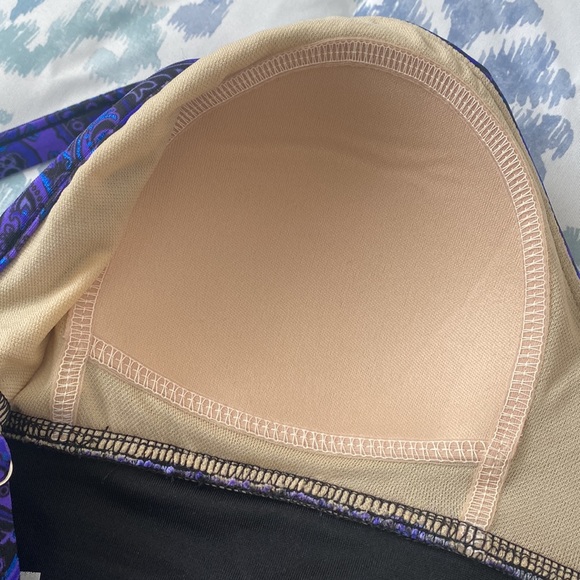 Miraclesuit Purple and Black Paisley Flattering Ruffled Tiered Front-Size 12 - Picture 3 of 5